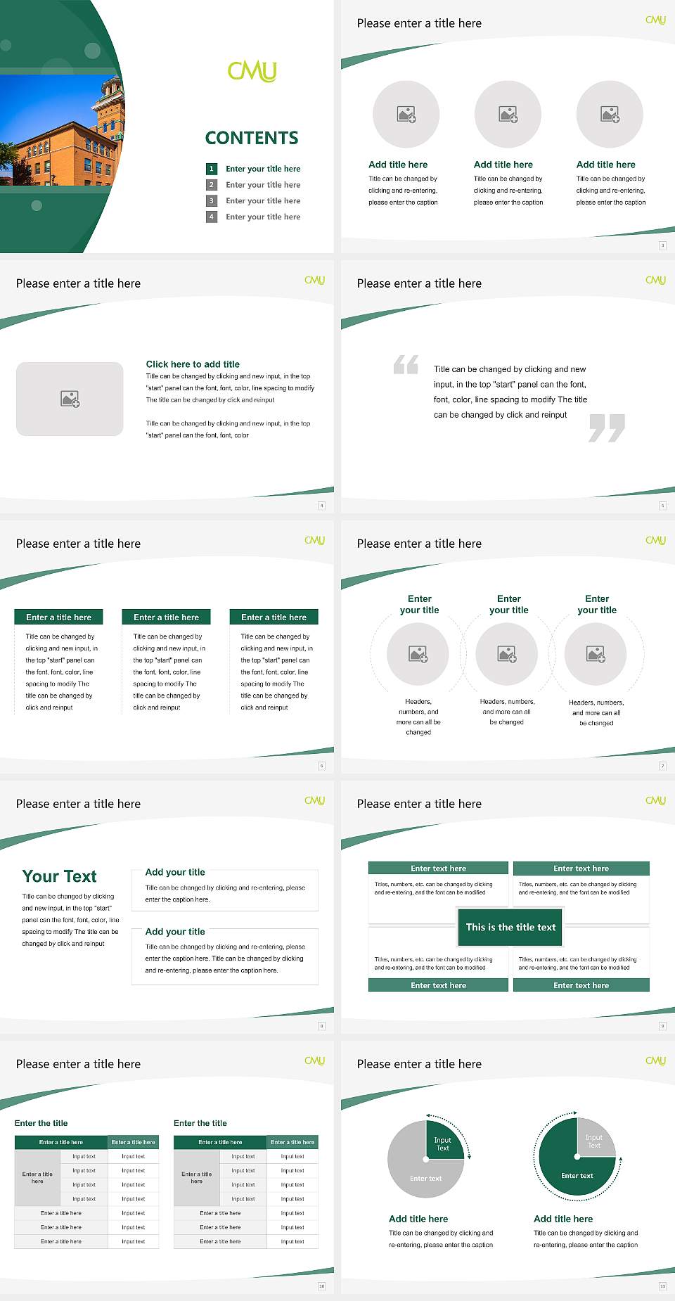 Central Methodist University Course/Courseware Creation PPT Template4:3 ratio PPT effect preview image2