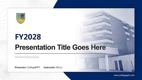 Chamberlain University-Louisiana Academic Presentation/Research Findings Report PPT Template