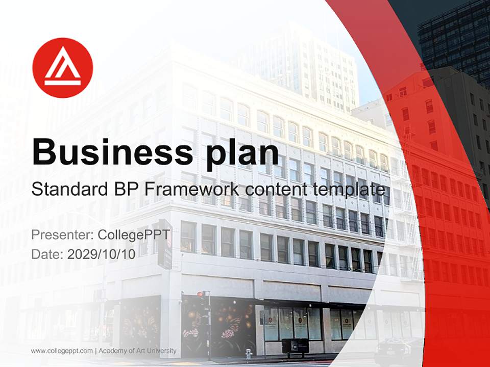 Academy of Art University Competition/Entrepreneurship Contest PPT Template4:3 ratio PPT effect preview image9