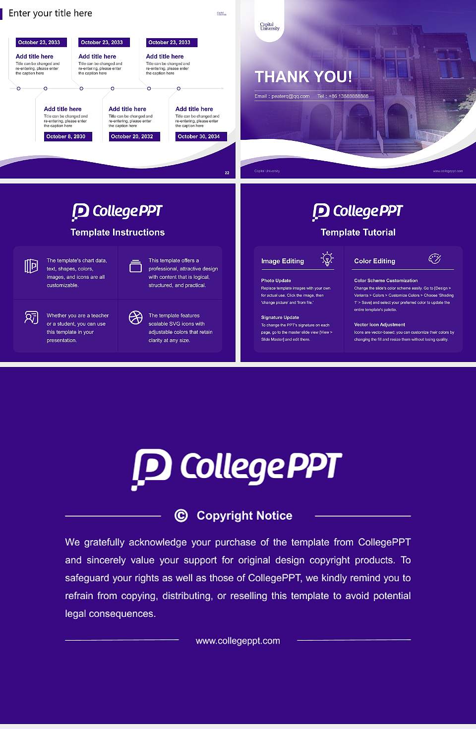 Capital University Lecture Sharing and Networking Event PPT Template4:3 ratio PPT effect preview image4