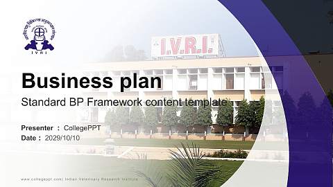 Indian Veterinary Research Institute Competition/Entrepreneurship Contest PPT Template