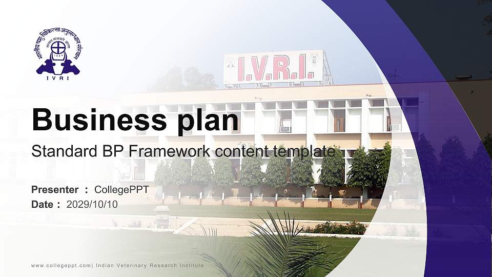 Indian Veterinary Research Institute Competition/Entrepreneurship Contest PPT Template16:9 ratio PPT effect preview image