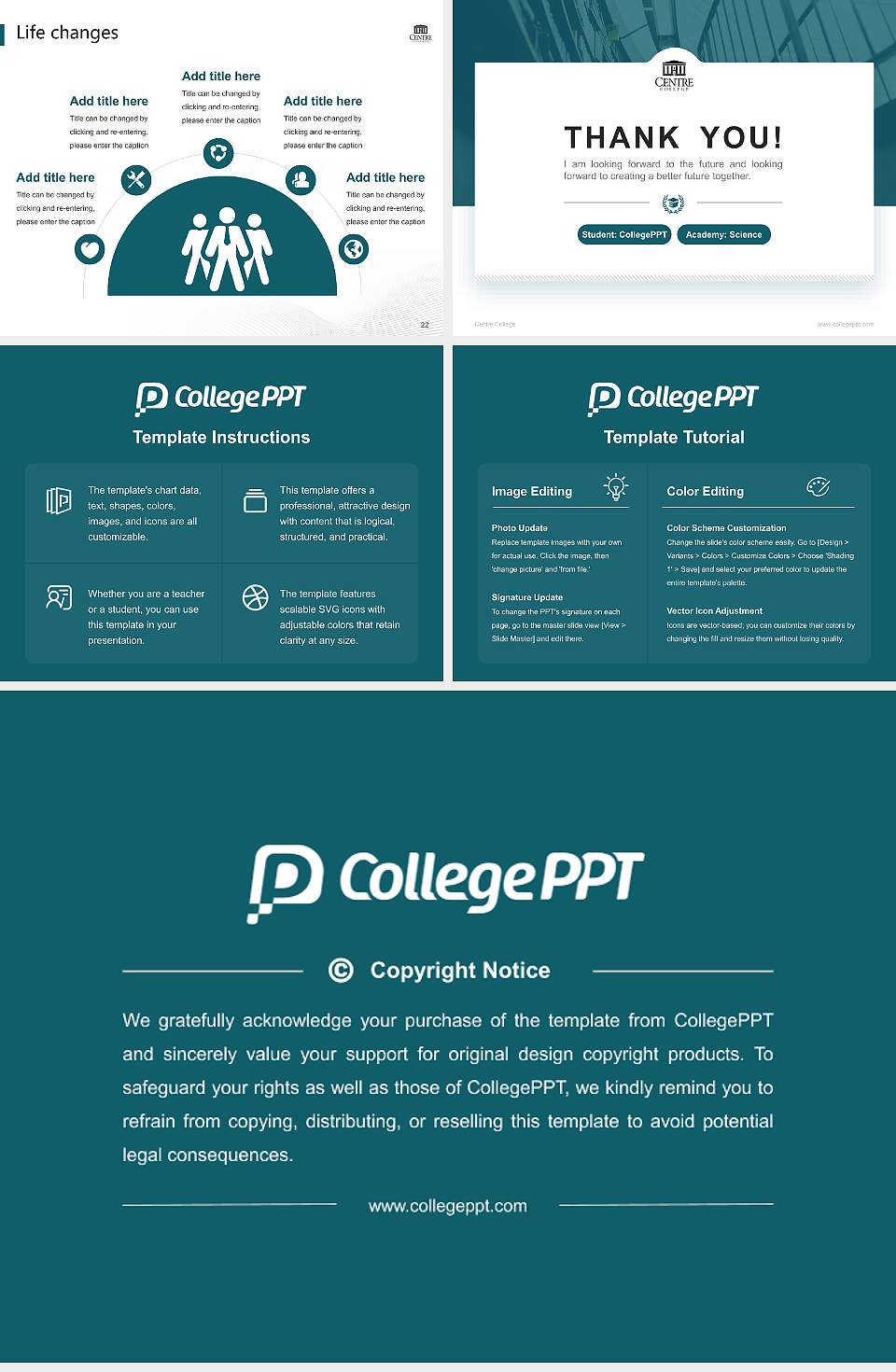 Centre College National Scholarship Defense PPT Template4:3 ratio PPT effect preview image4