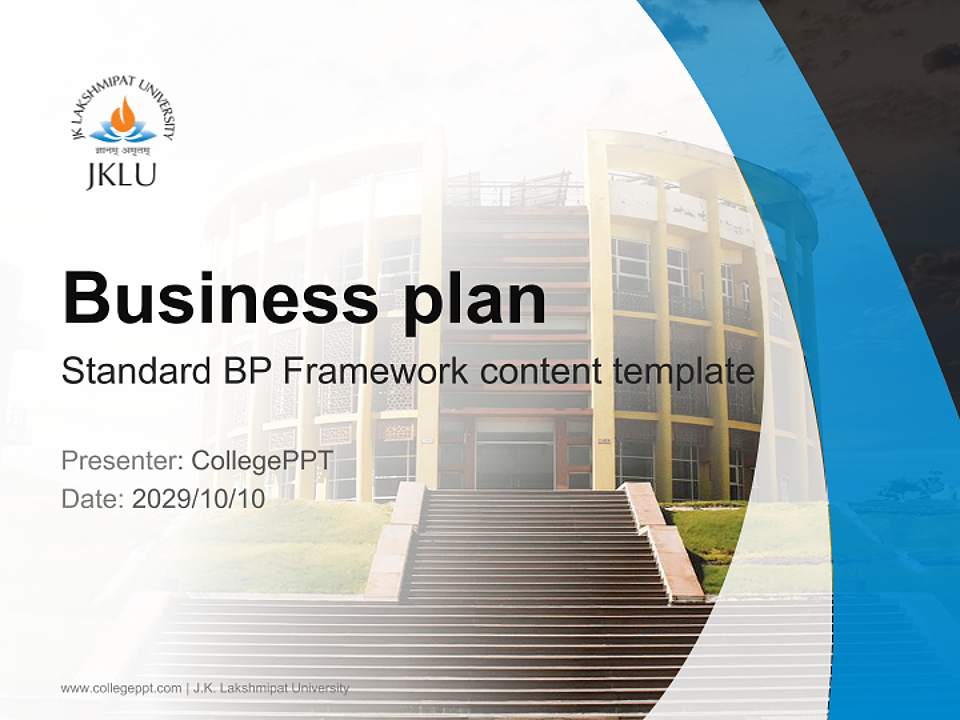 J.K. Lakshmipat University Competition/Entrepreneurship Contest PPT Template4:3 ratio PPT effect preview image9