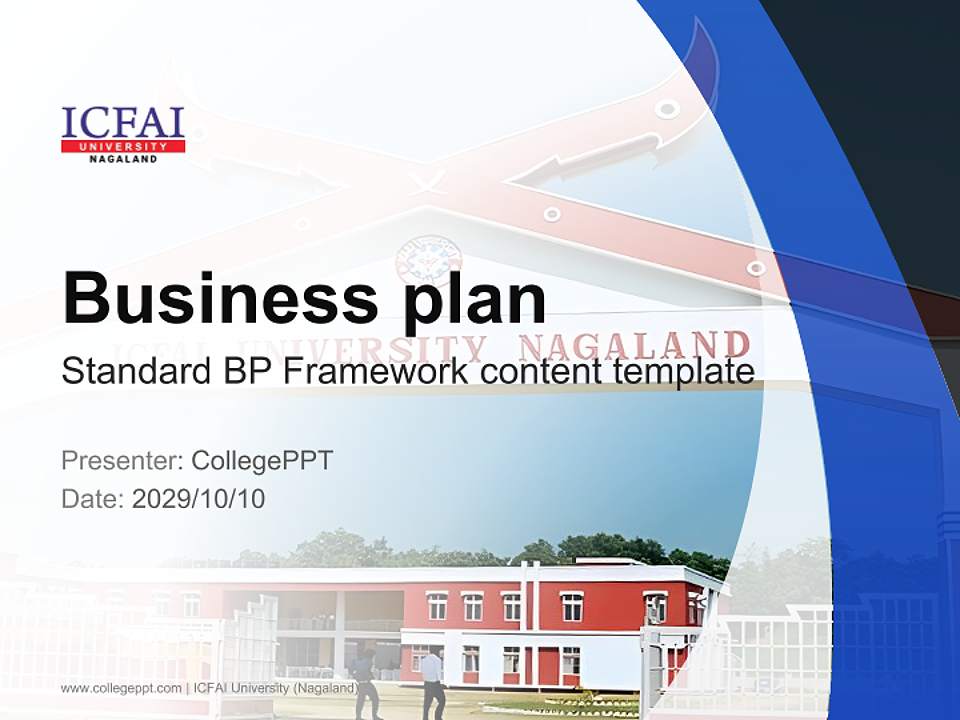 ICFAI University (Nagaland) Competition/Entrepreneurship Contest PPT Template4:3 ratio PPT effect preview image9