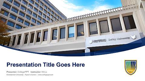 Chamberlain University – Tyson’s Corner Course/Courseware Creation PPT Template