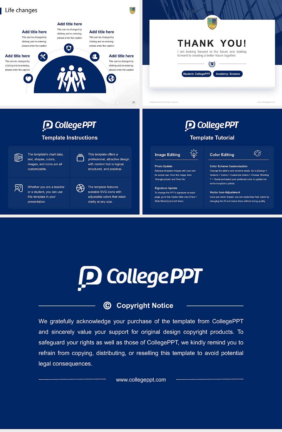 Chamberlain University-Louisiana National Scholarship Defense PPT Template4:3 ratio PPT effect preview image4