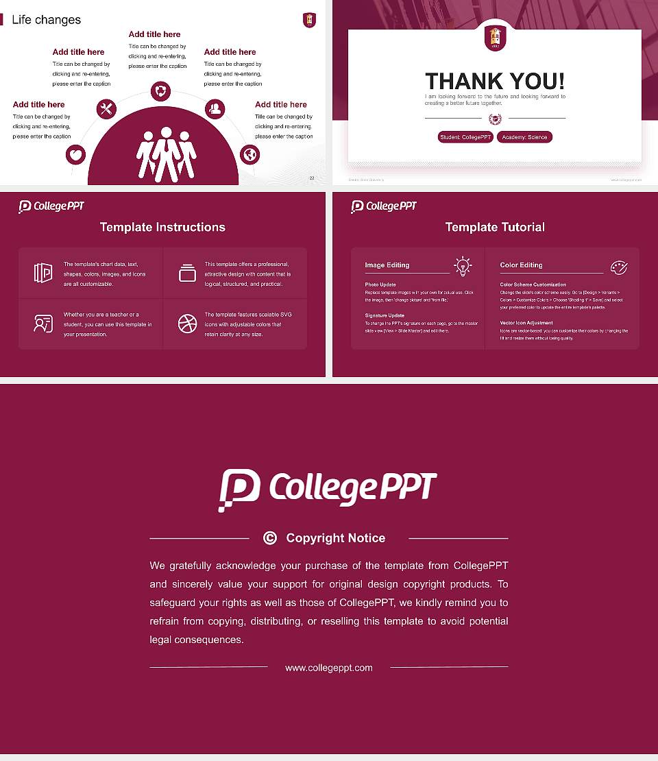 Central State University National Scholarship Defense PPT Template16:9 ratio PPT effect preview image4