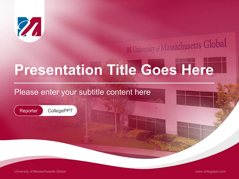 University of Massachusetts Global Lecture Sharing and Networking Event PPT Template4:3 ratio PPT effect preview image4