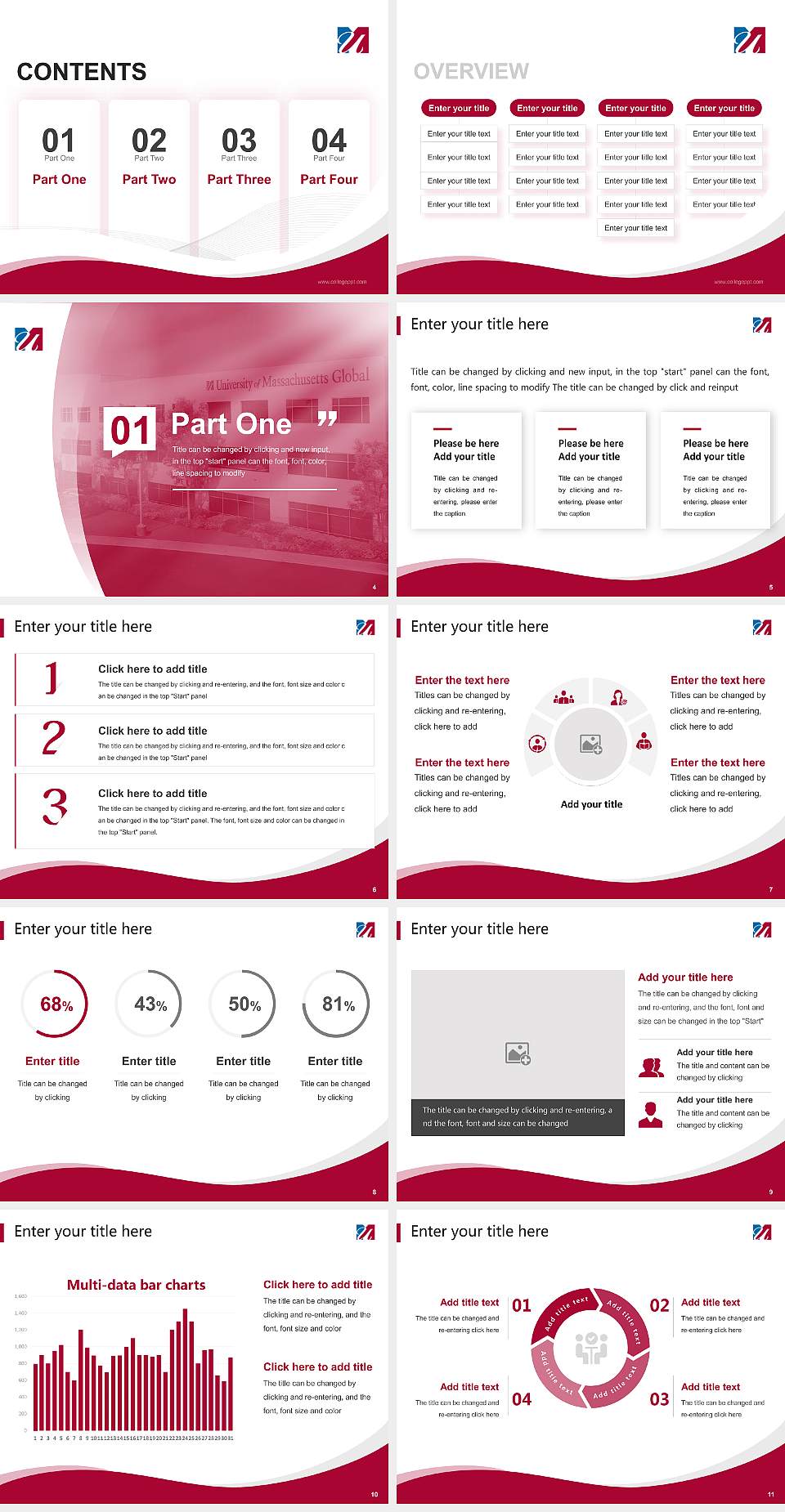 University of Massachusetts Global Lecture Sharing and Networking Event PPT Template4:3 ratio PPT effect preview image2