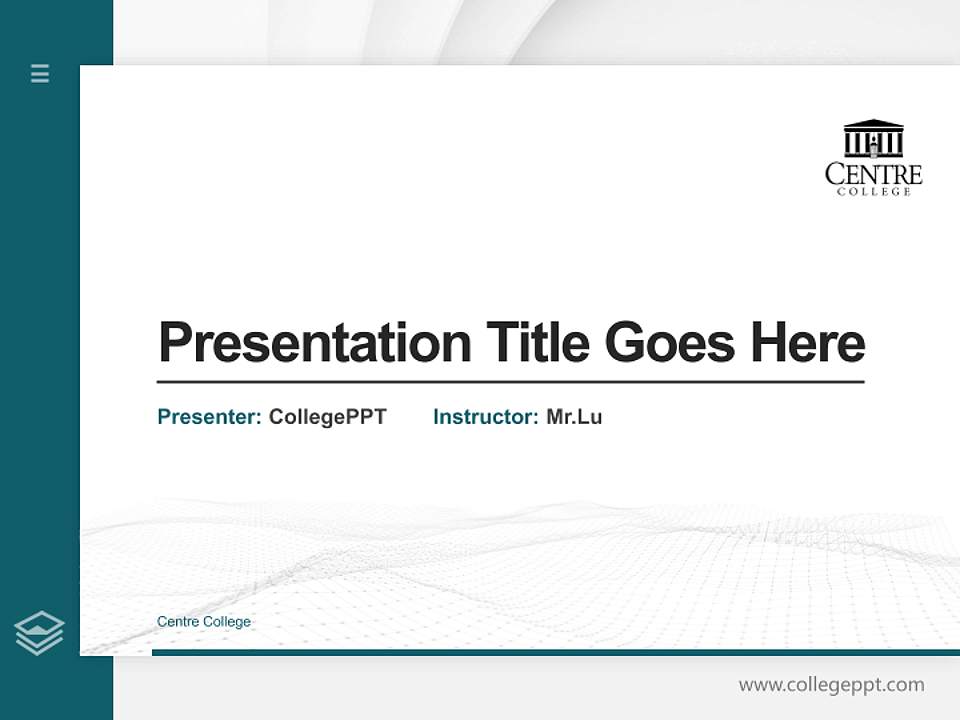 Centre College Thesis Proposal/Graduation Defense PPT Template4:3 ratio PPT effect preview image5