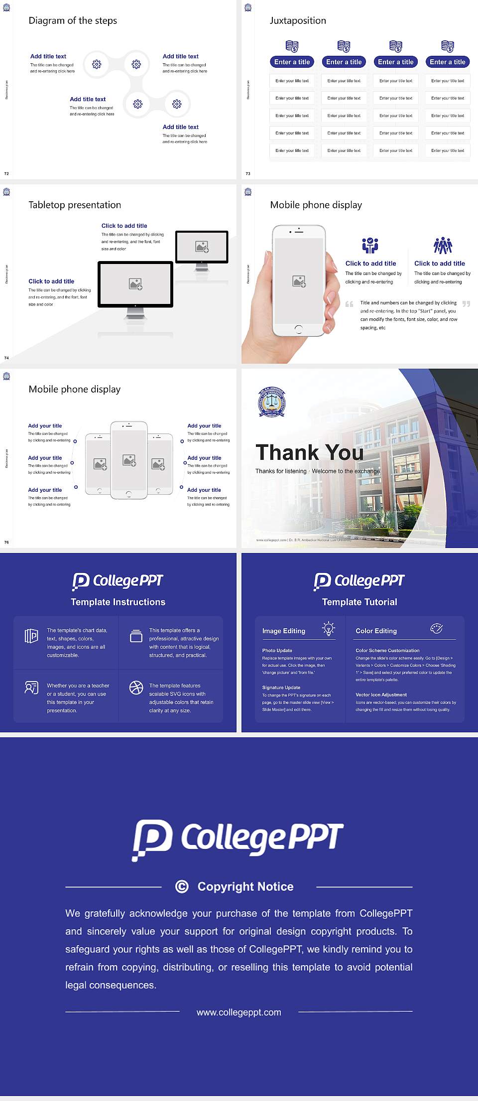 Dr. B.R. Ambedkar National Law University Competition/Entrepreneurship Contest PPT Template4:3 ratio PPT effect preview image9