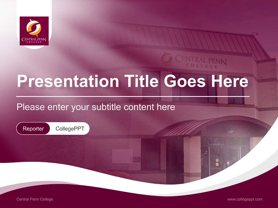 Central Penn College Lecture Sharing and Networking Event PPT Template4:3 ratio PPT effect preview image4