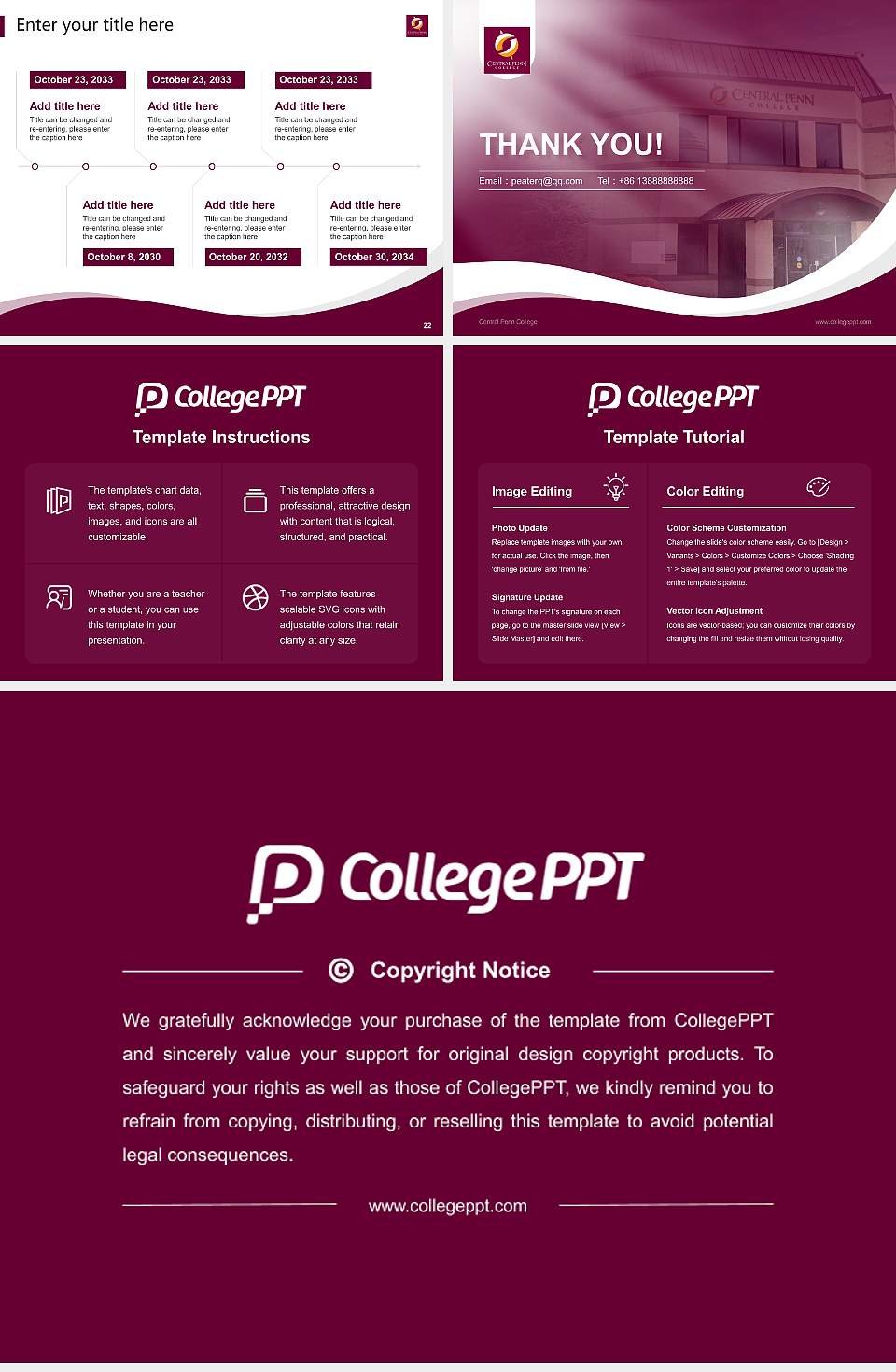 Central Penn College Lecture Sharing and Networking Event PPT Template4:3 ratio PPT effect preview image4