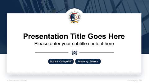 Catholic Distance University National Scholarship Defense PPT Template