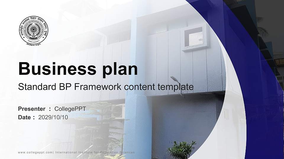 International Institute for Population Sciences Competition/Entrepreneurship Contest PPT Template16:9 ratio PPT effect preview image