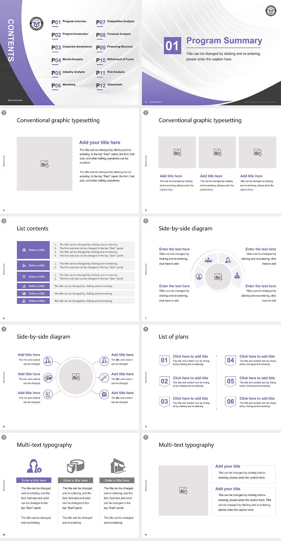 Hanshin University Competition/Entrepreneurship Contest PPT Template4:3 ratio PPT effect preview image2