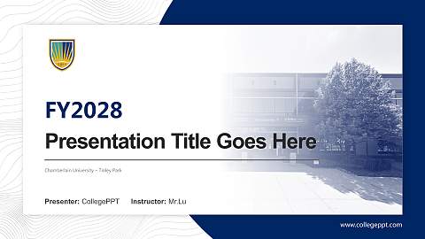 Chamberlain University – Tinley Park Academic Presentation/Research Findings Report PPT Template