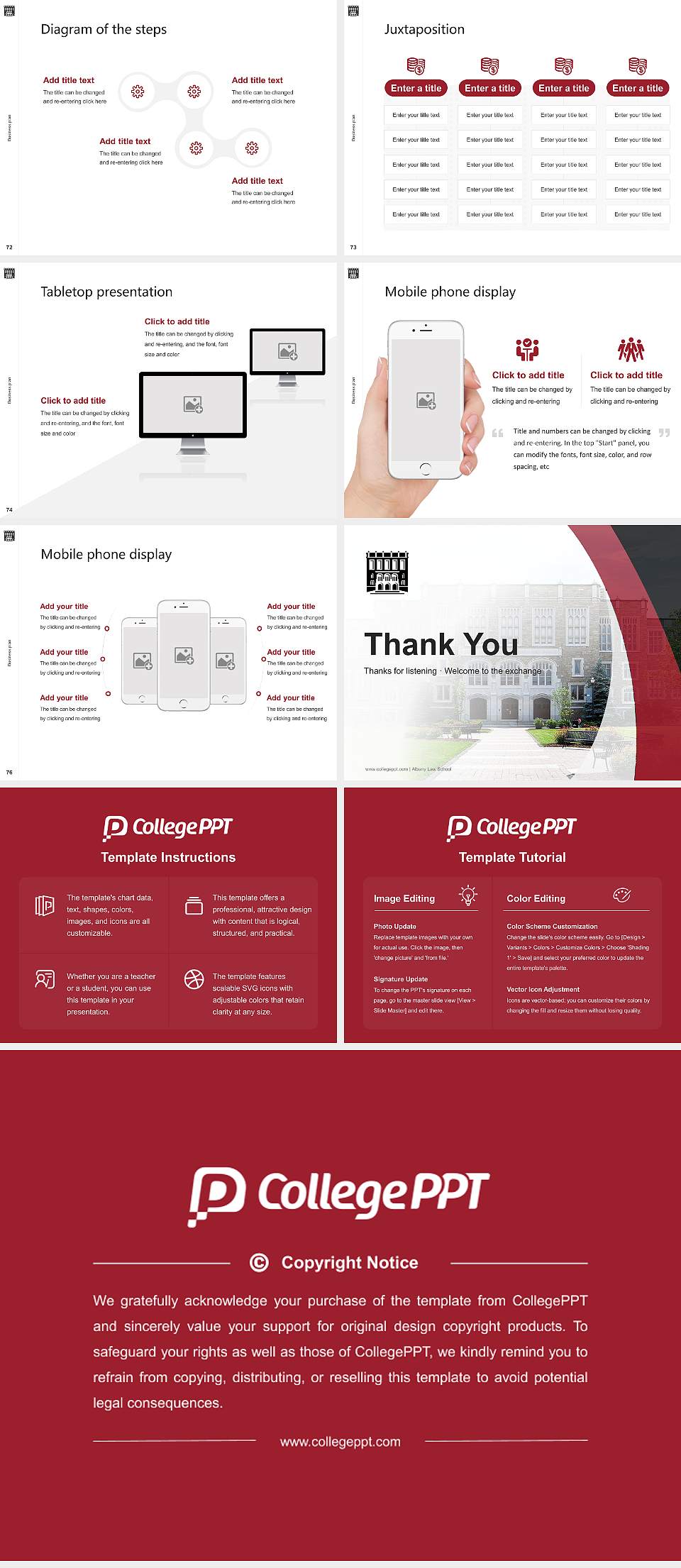 Albany Law School Competition/Entrepreneurship Contest PPT Template4:3 ratio PPT effect preview image9