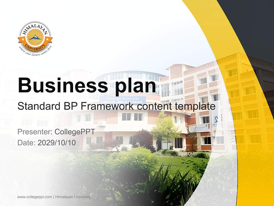Himalayan University Competition/Entrepreneurship Contest PPT Template4:3 ratio PPT effect preview image9