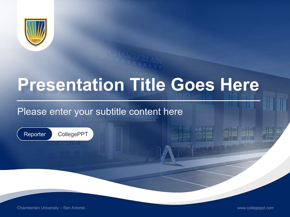 Chamberlain University – San Antonio Lecture Sharing and Networking Event PPT Template4:3 ratio PPT effect preview image4