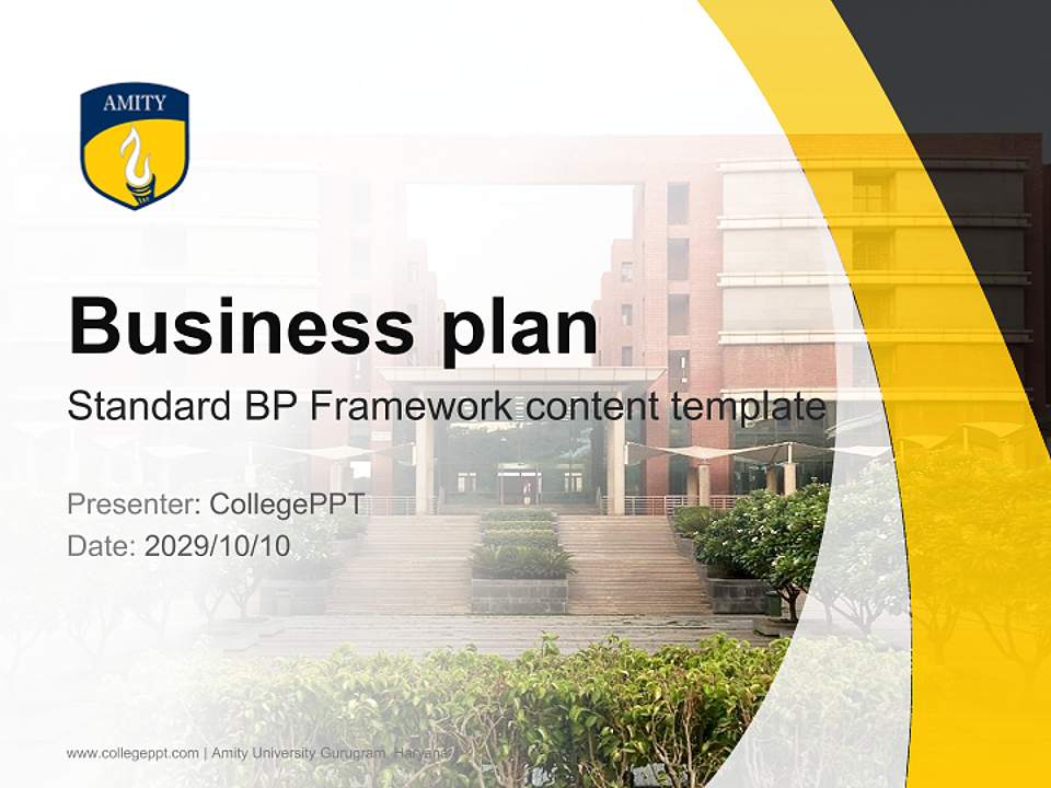 Amity University Gurugram, Haryana Competition/Entrepreneurship Contest PPT Template4:3 ratio PPT effect preview image9