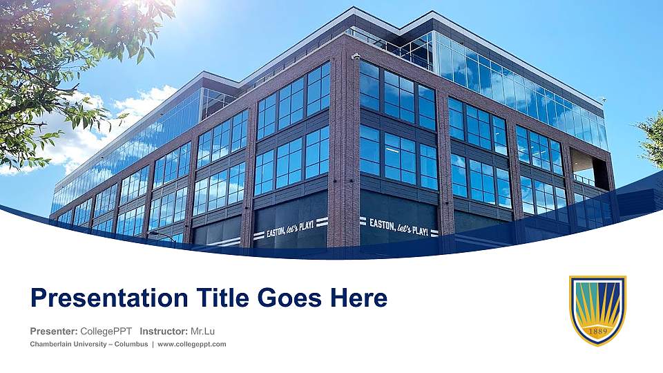 Chamberlain University – Columbus Course/Courseware Creation PPT Template16:9 ratio PPT effect preview image