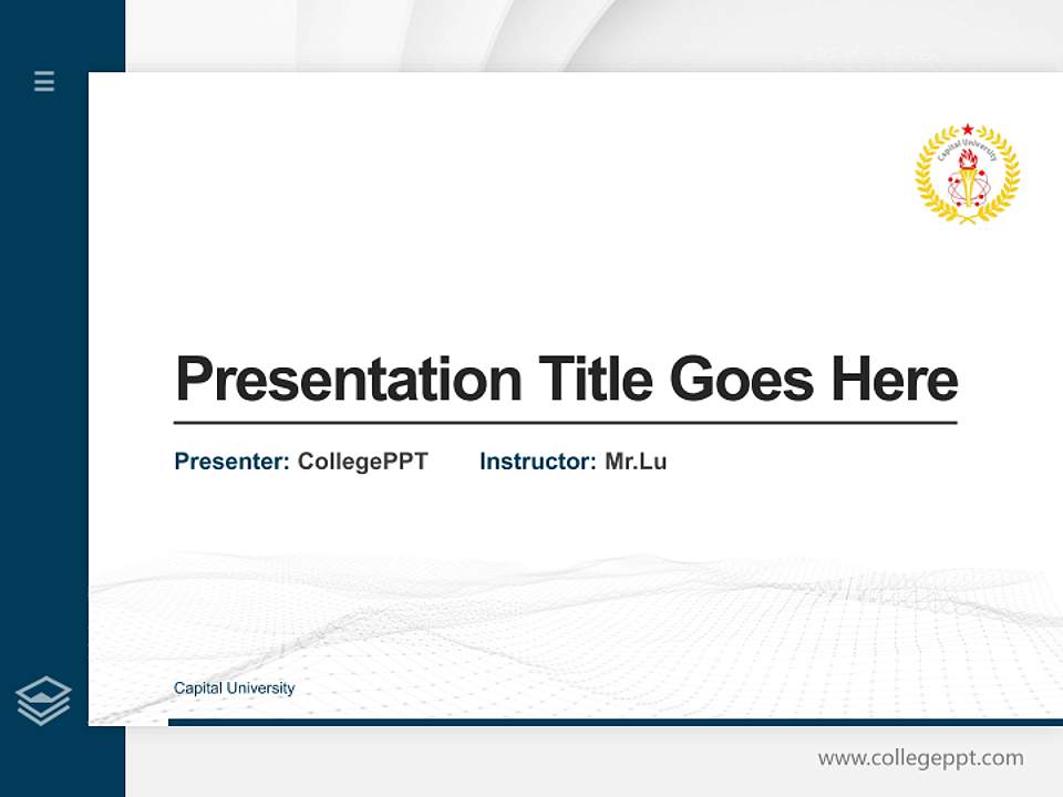 Capital University Thesis Proposal/Graduation Defense PPT Template4:3 ratio PPT effect preview image5