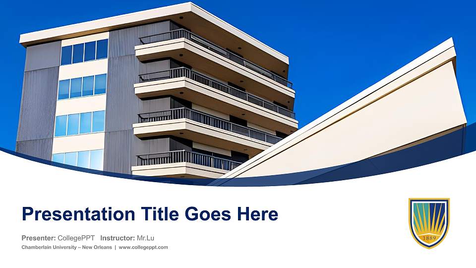 Chamberlain University – New Orleans Course/Courseware Creation PPT Template16:9 ratio PPT effect preview image