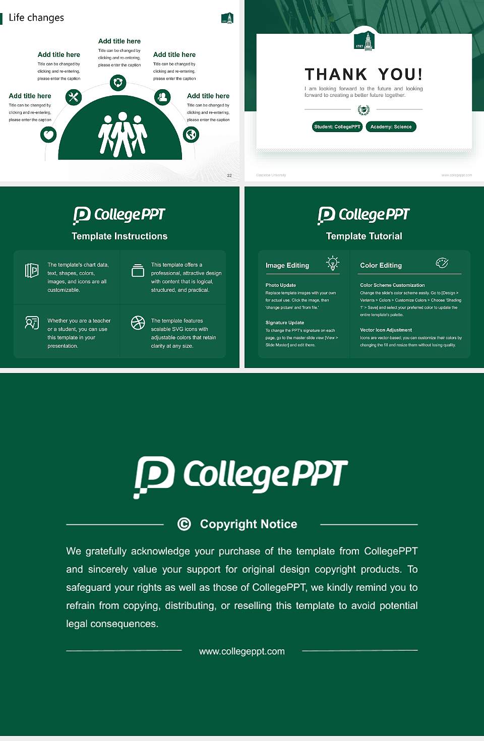Castleton University National Scholarship Defense PPT Template4:3 ratio PPT effect preview image4