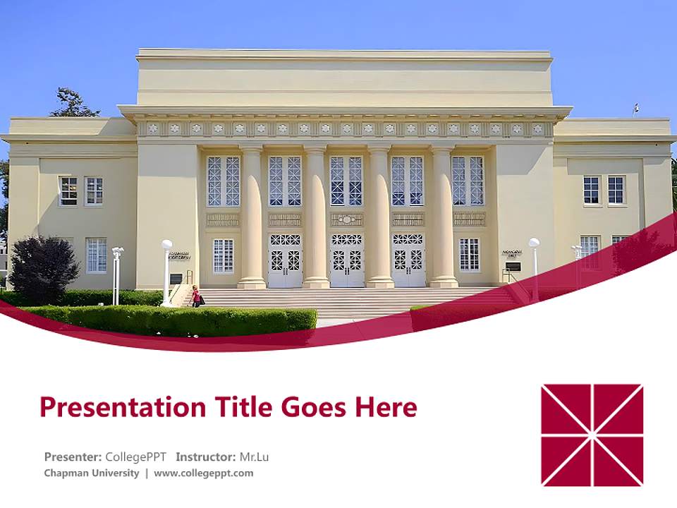 Chapman University Course/Courseware Creation PPT Template4:3 ratio PPT effect preview image5