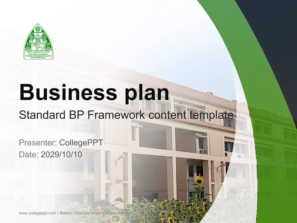Bidhan Chandra Krishi Vishwavidyalaya Competition/Entrepreneurship Contest PPT Template4:3 ratio PPT effect preview image9