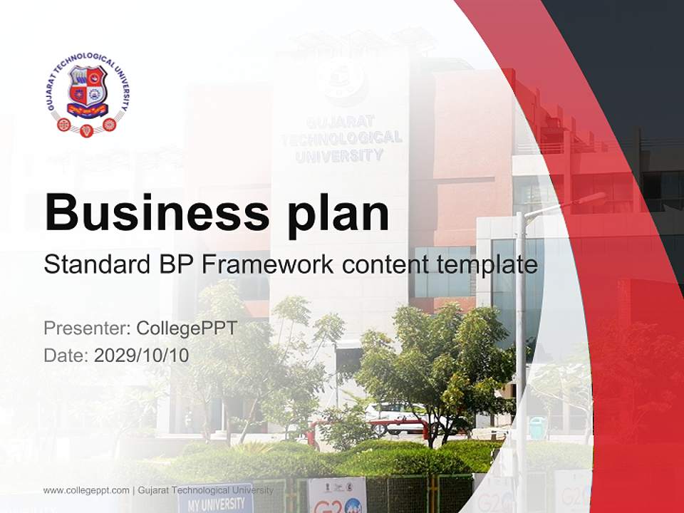 Gujarat Technological University Competition/Entrepreneurship Contest PPT Template4:3 ratio PPT effect preview image9