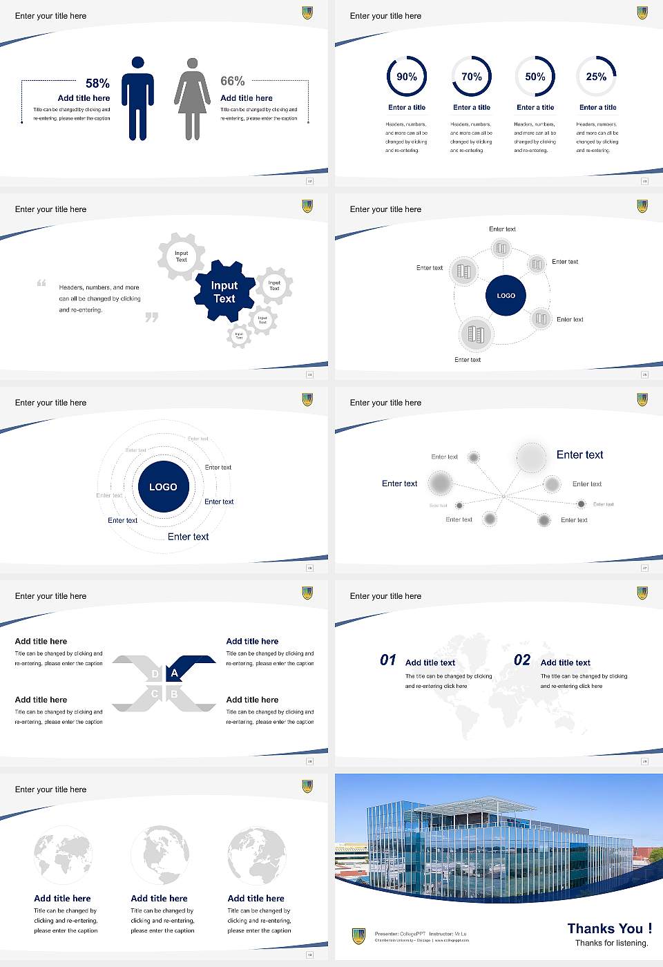 Chamberlain University – Chicago Course/Courseware Creation PPT Template16:9 ratio PPT effect preview image4