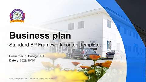 Central University of Kashmir Competition/Entrepreneurship Contest PPT Template
