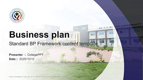 Dr. C.V. Raman University (Madhya Pradesh) Competition/Entrepreneurship Contest PPT Template
