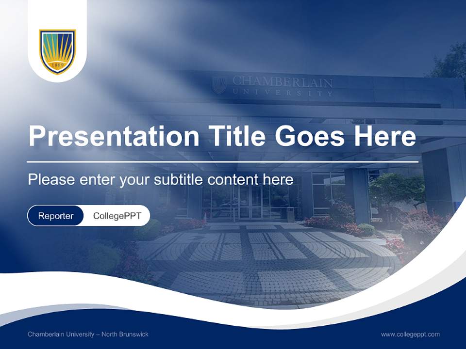 Chamberlain University – North Brunswick Lecture Sharing and Networking Event PPT Template4:3 ratio PPT effect preview image4