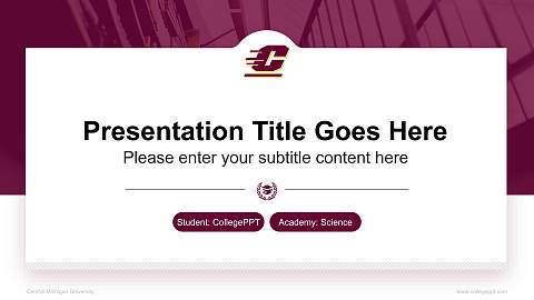 Central Michigan University National Scholarship Defense PPT Template