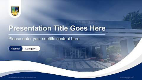 Chamberlain University – North Brunswick Lecture Sharing and Networking Event PPT Template
