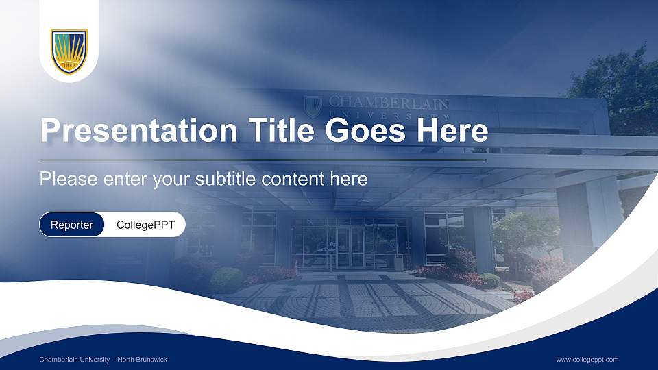 Chamberlain University – North Brunswick Lecture Sharing and Networking Event PPT Template16:9 ratio PPT effect preview image