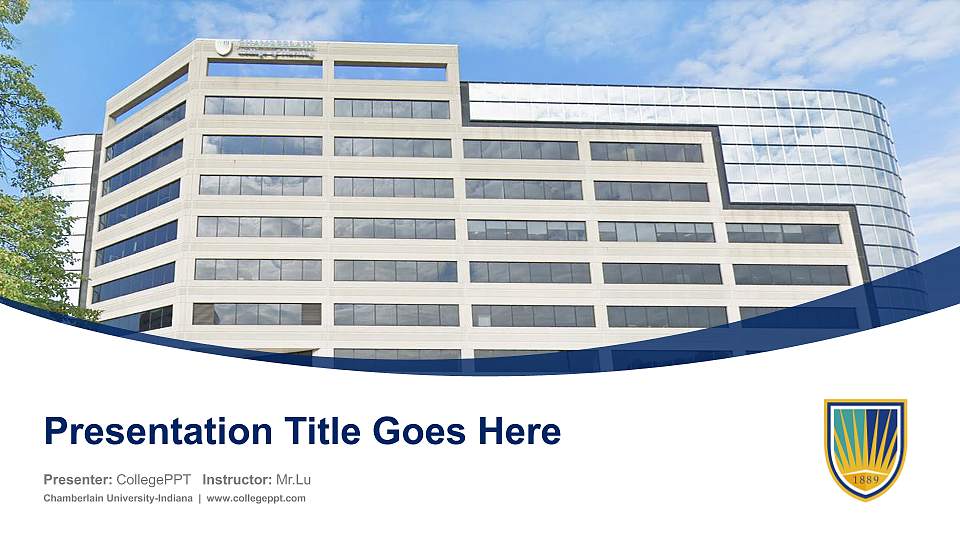 Chamberlain University-Indiana Course/Courseware Creation PPT Template16:9 ratio PPT effect preview image