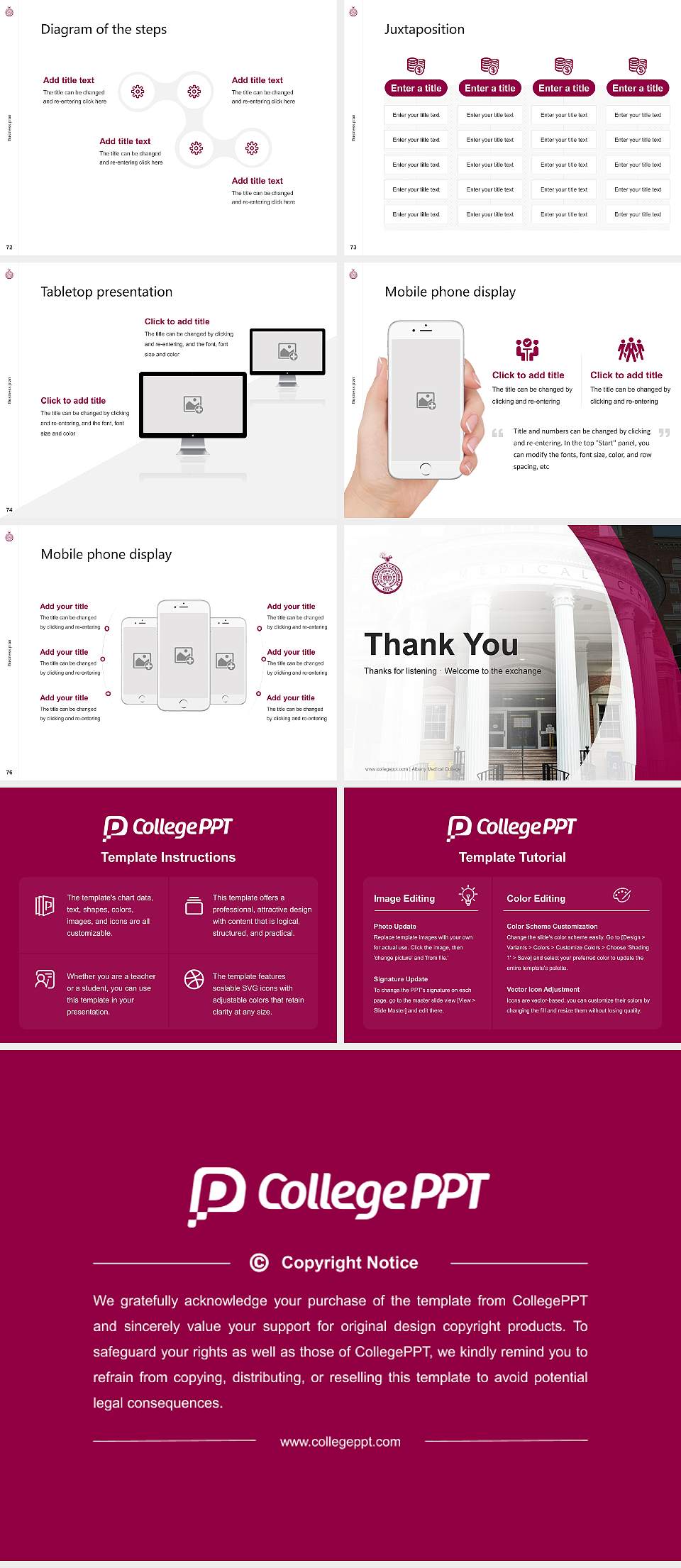 Albany Medical College Competition/Entrepreneurship Contest PPT Template4:3 ratio PPT effect preview image9