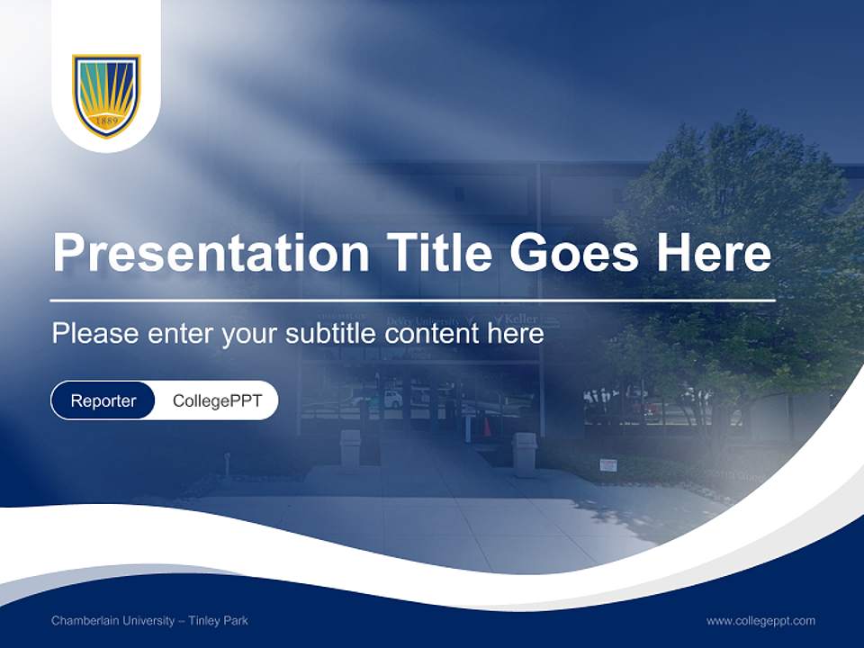 Chamberlain University – Tinley Park Lecture Sharing and Networking Event PPT Template4:3 ratio PPT effect preview image4