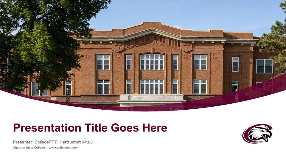 Chadron State College Course/Courseware Creation PPT Template16:9 ratio PPT effect preview image