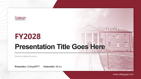 Centenary College of Louisiana Academic Presentation/Research Findings Report PPT Template