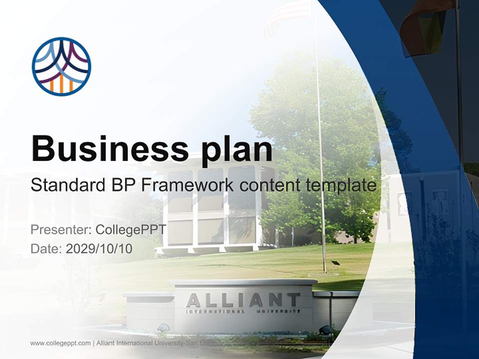Alliant International University-San Diego Competition/Entrepreneurship Contest PPT Template4:3 ratio PPT effect preview image9