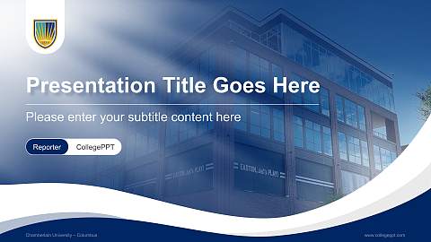 Chamberlain University – Columbus Lecture Sharing and Networking Event PPT Template