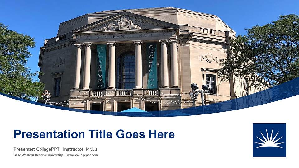 Case Western Reserve University Course/Courseware Creation PPT Template16:9 ratio PPT effect preview image