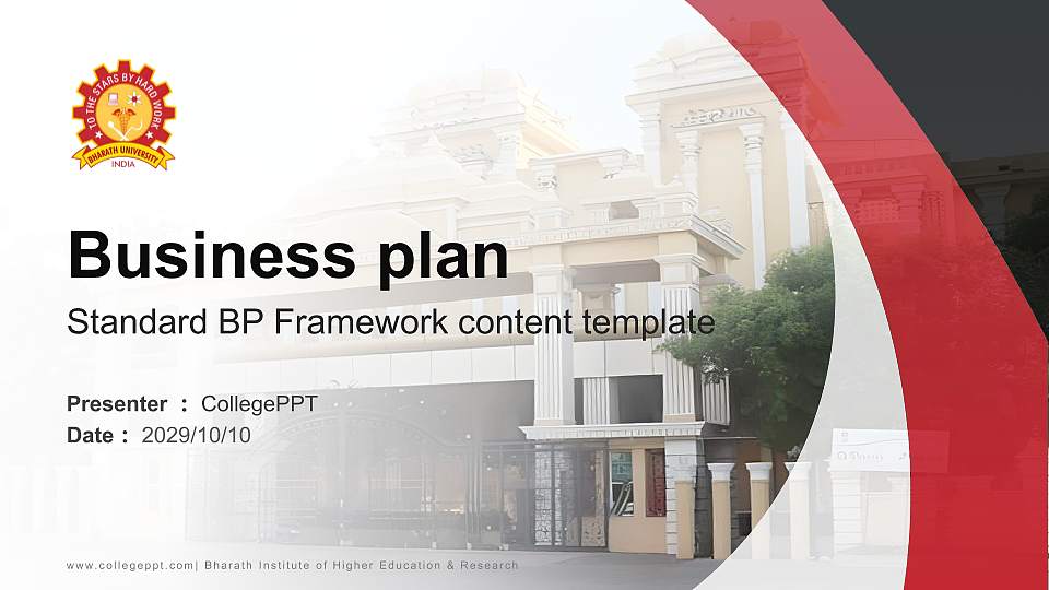 Bharath Institute of Higher Education & Research Competition/Entrepreneurship Contest PPT Template16:9 ratio PPT effect preview image