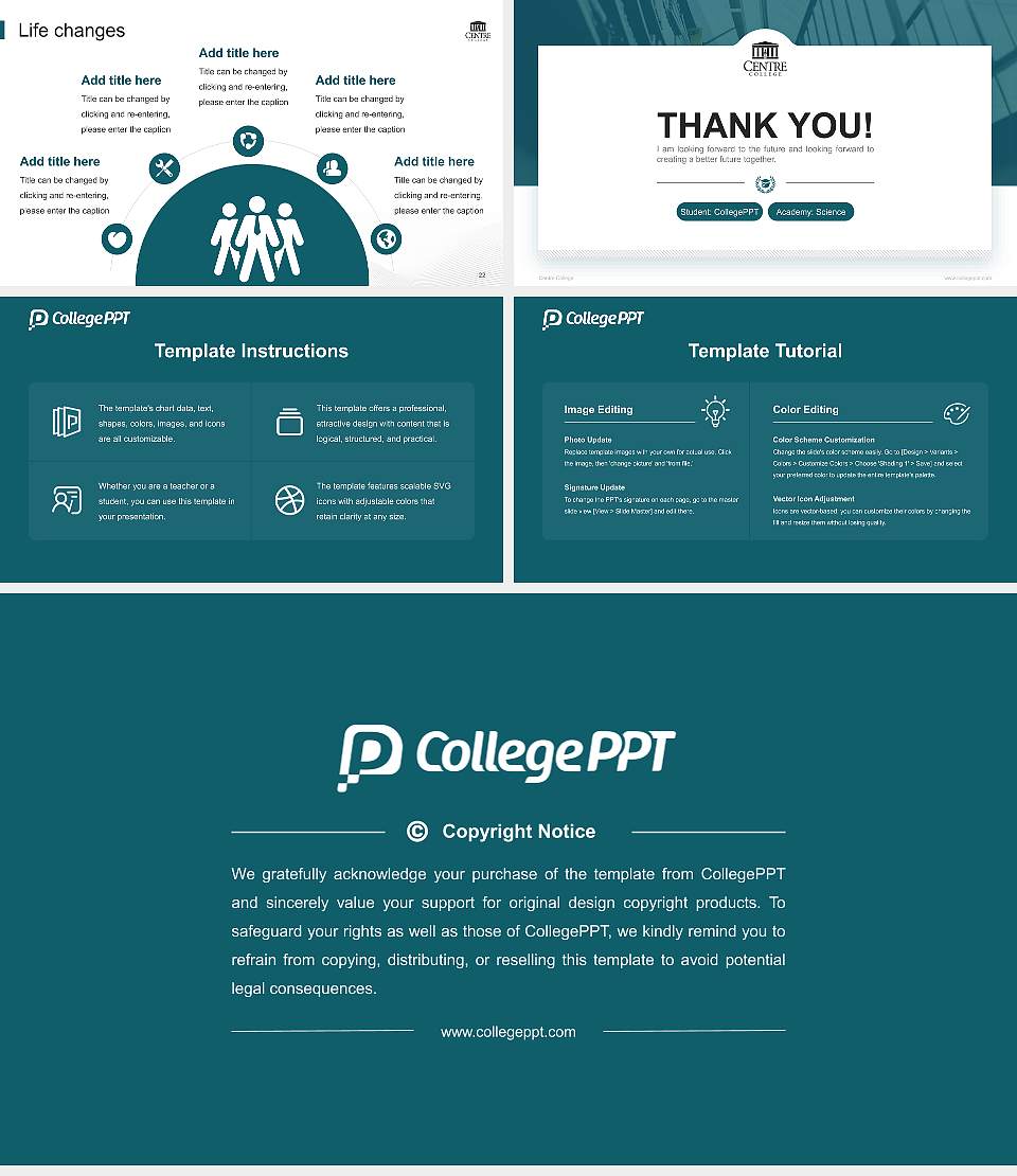 Centre College National Scholarship Defense PPT Template16:9 ratio PPT effect preview image4